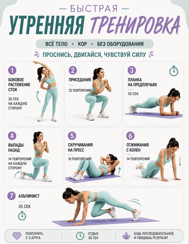 ✨ Утро — время для заряда энергии и бодрости! 🏋️‍♀️