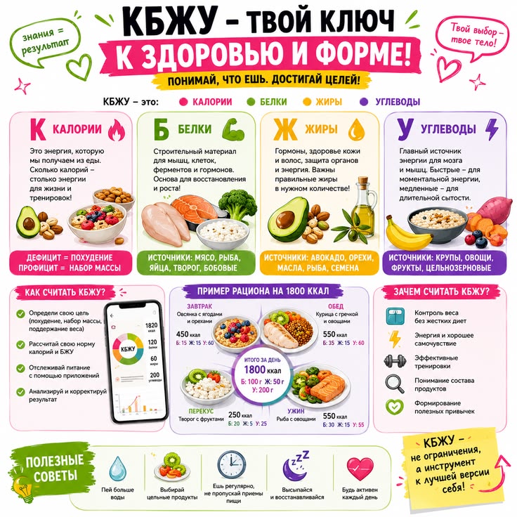 ✨ Формула к успеху: баланс КБЖУ ✨