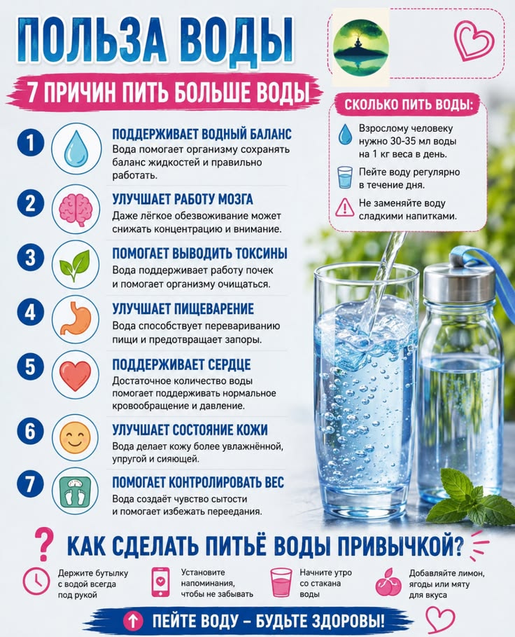 💧🔍 Знаете ли вы, в чём польза воды? 💧