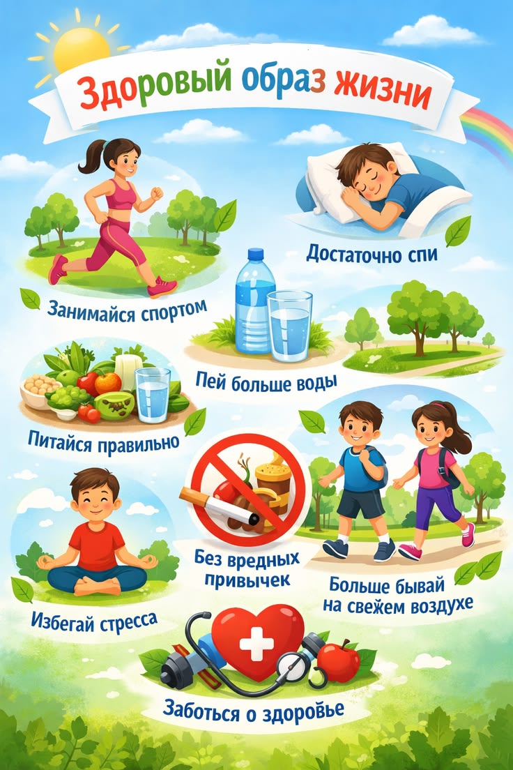 ✨ Здоровый образ жизни — ваш путь к долголетию и благополучию! 🌿